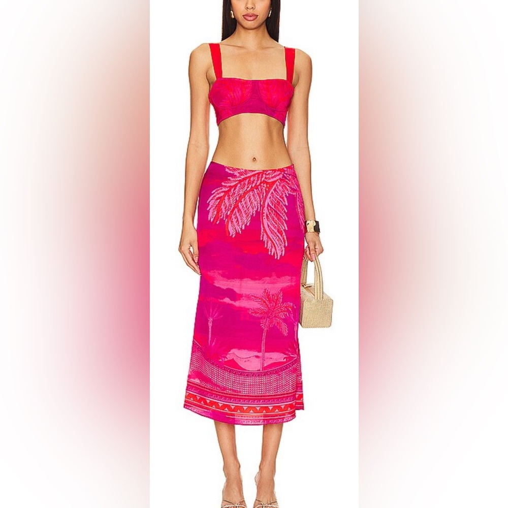 Hemant and Nandita Bustier Top and Skirt Set